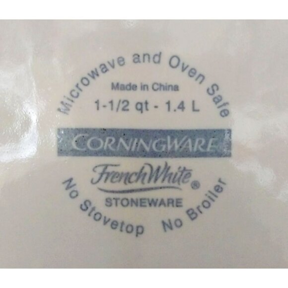 Corningware Round French White Stoneware Casserole Dish 1.4 Liter, Instant Pot - Picture 8 of 9